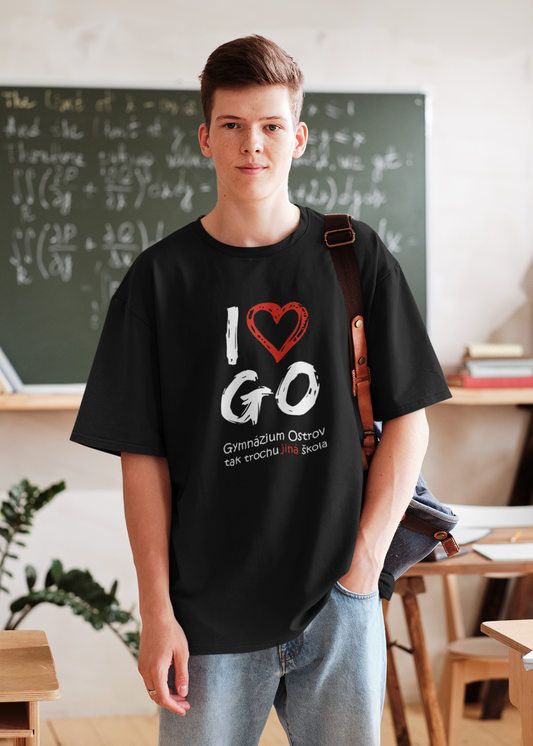 I Love GO - PÁNSKÉ tričko pro fanoušky ostrovského gymnázia