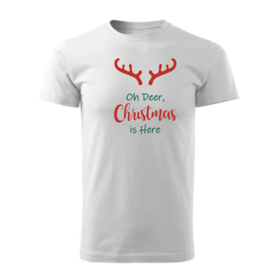 Oh Deer, Christmas Is Here – Vánoční Tričko pro sváteční Pohodu