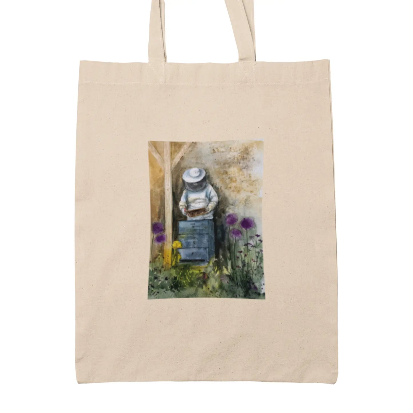 Plátěná taška s obrázkem včelaře akvarel od Tereza O.