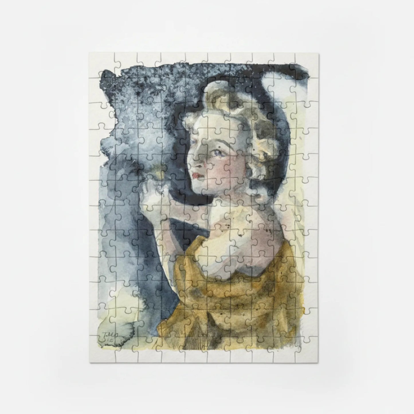 Puzzle s andělem Karla Kryla – akvarel Tereza O.