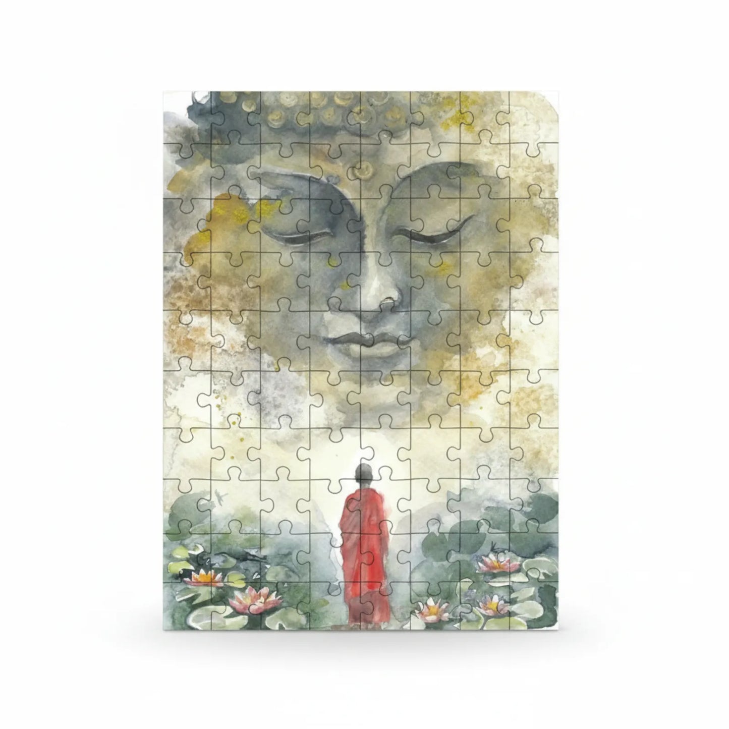Puzzle s Budhou – akvarel Tereza O.