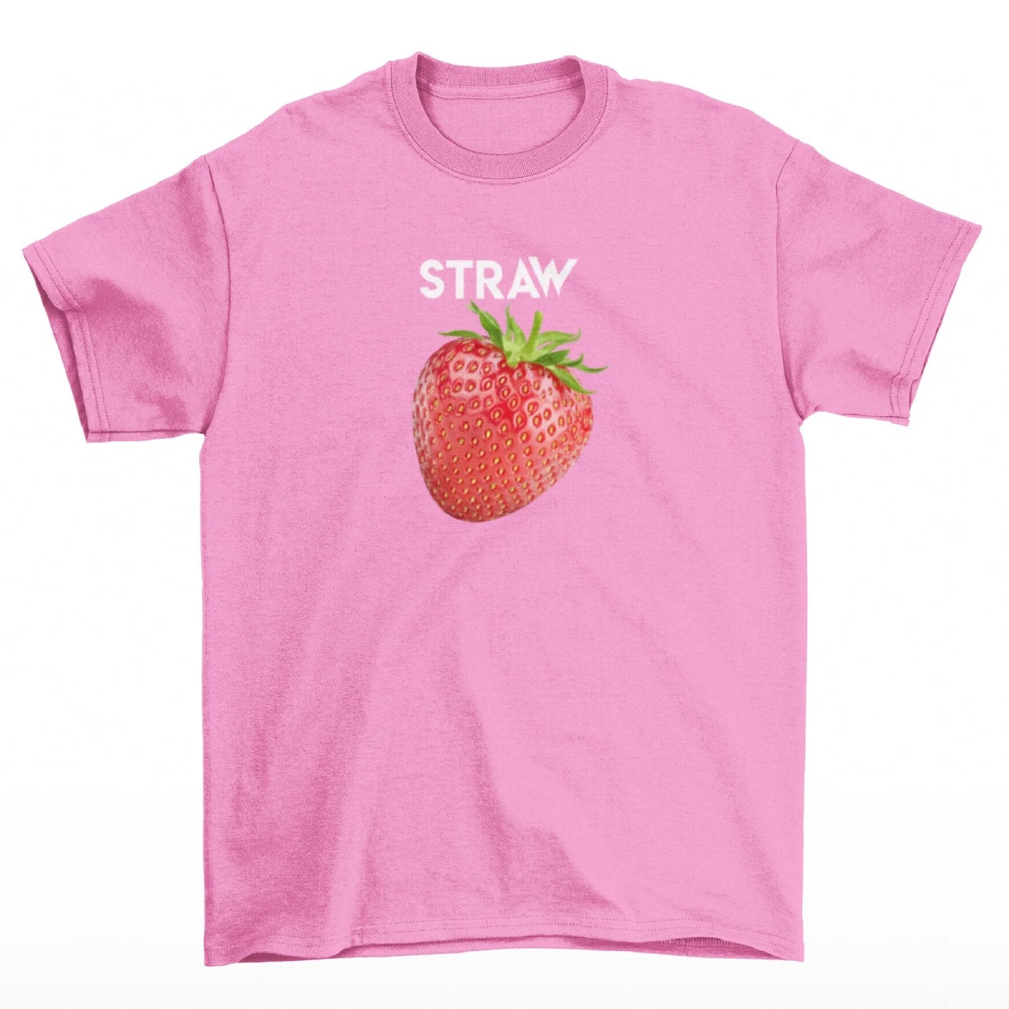 Růžové tričko s jahodou STRAW