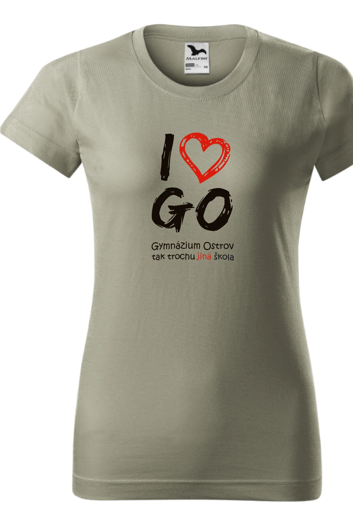 I Love GO - DÁMSKÉ fan tričko ostrovského gymnázia - barevná řada II