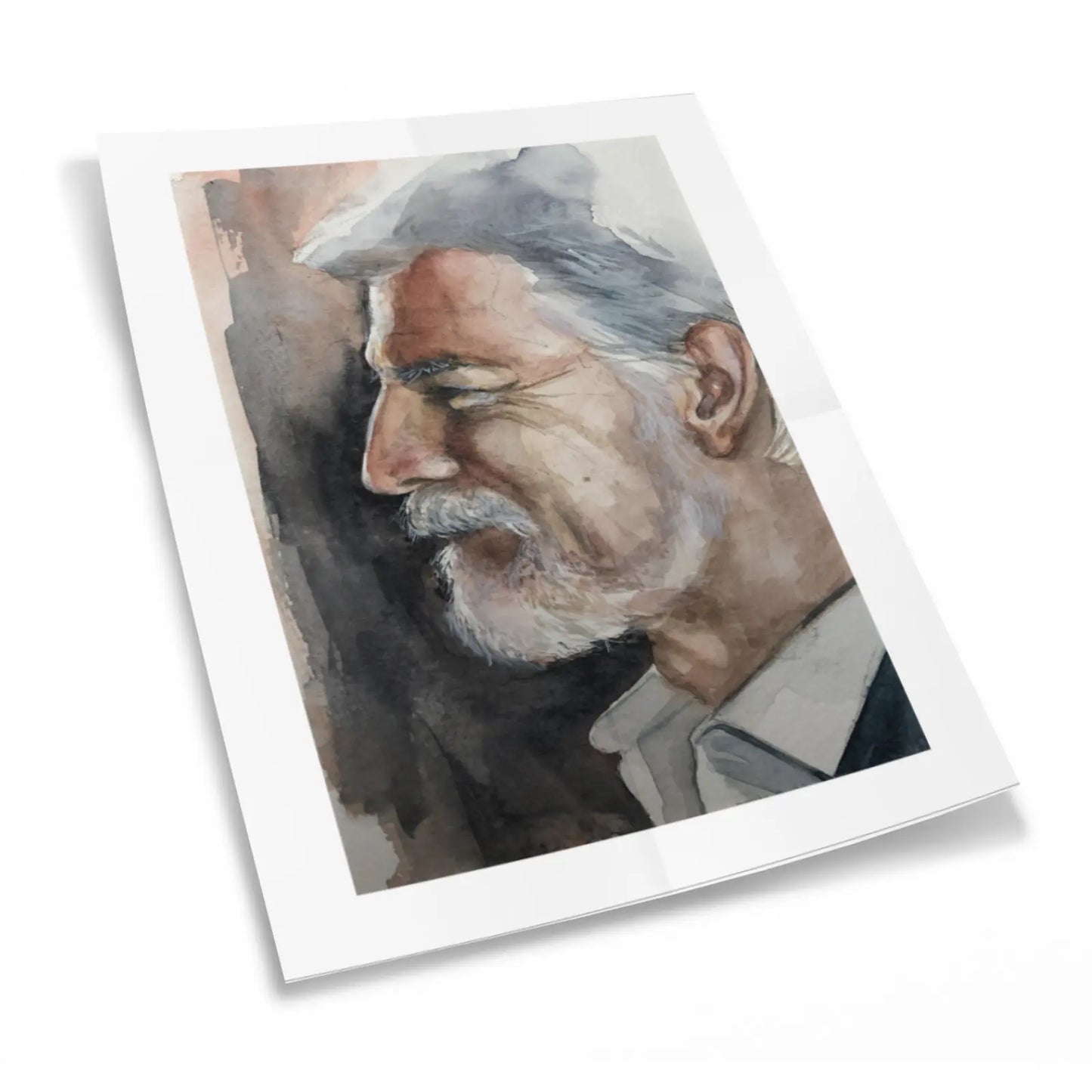 Tisk portrétu prezidenta Petra Pavla reprodukce akvarel Tereza Mušková Olivová 