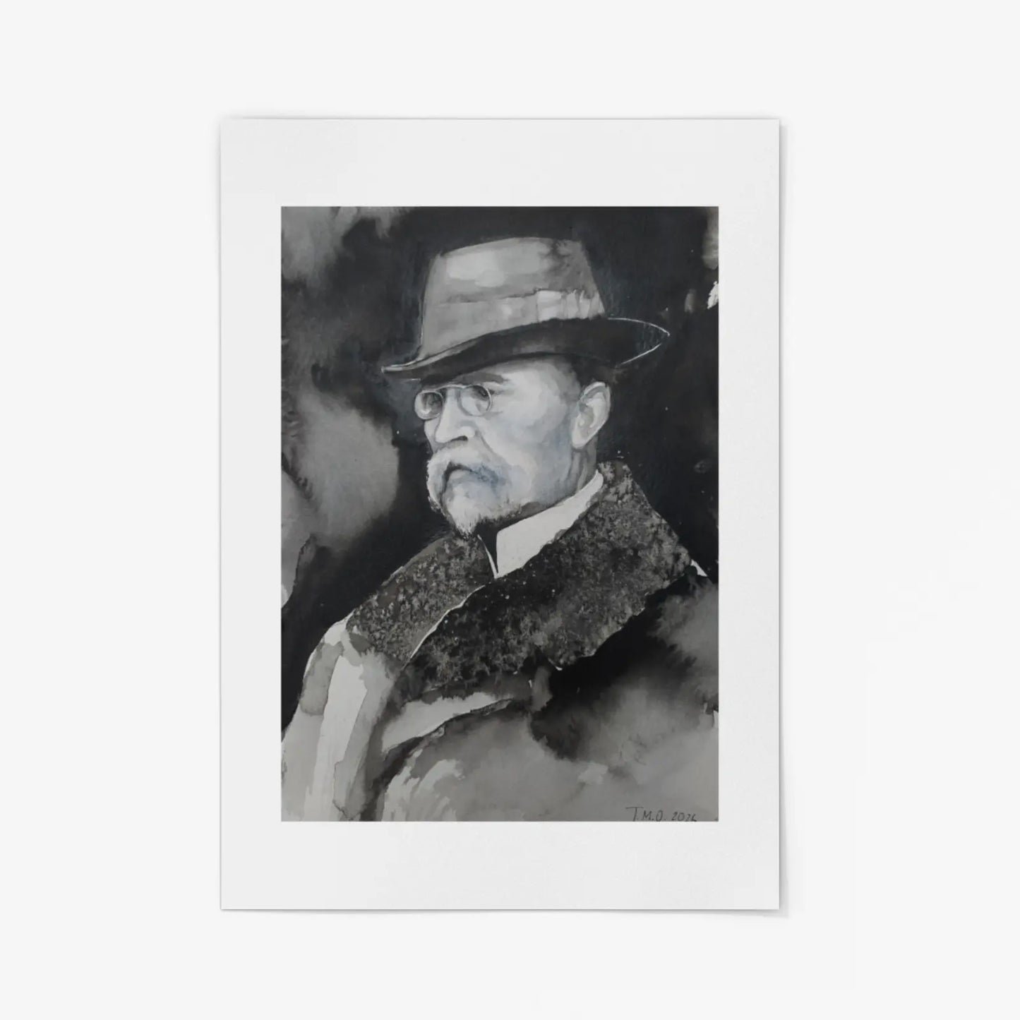 Photo picture in a wooden frame