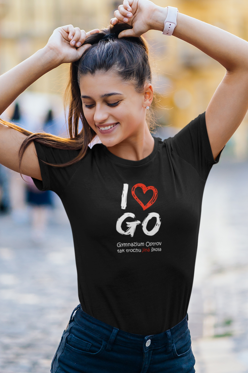 I Love GO - DÁMSKÉ tričko pro fanoušky ostrovského gymnázia