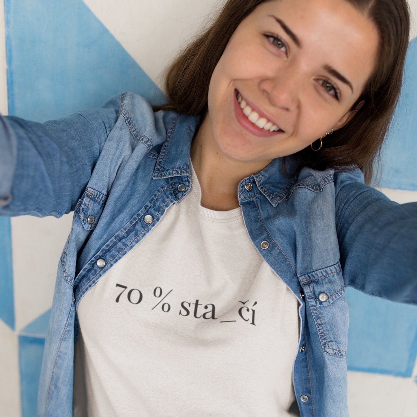 Tričko s nápisem 70 % stačí