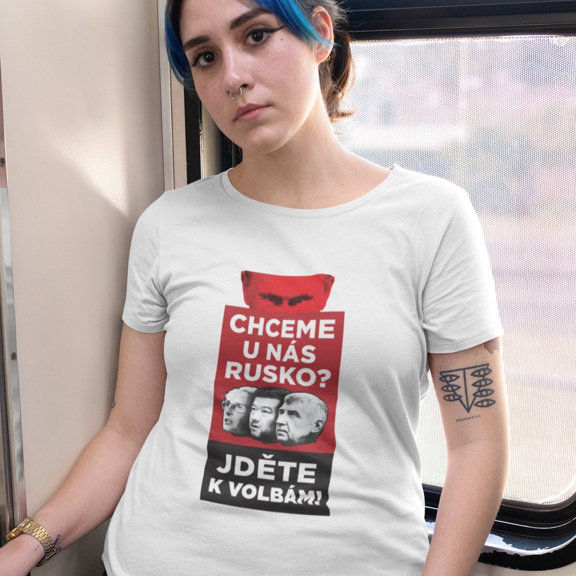 Tričko s potiskem Chcete u nás Rusko ? Jděte k volbám!