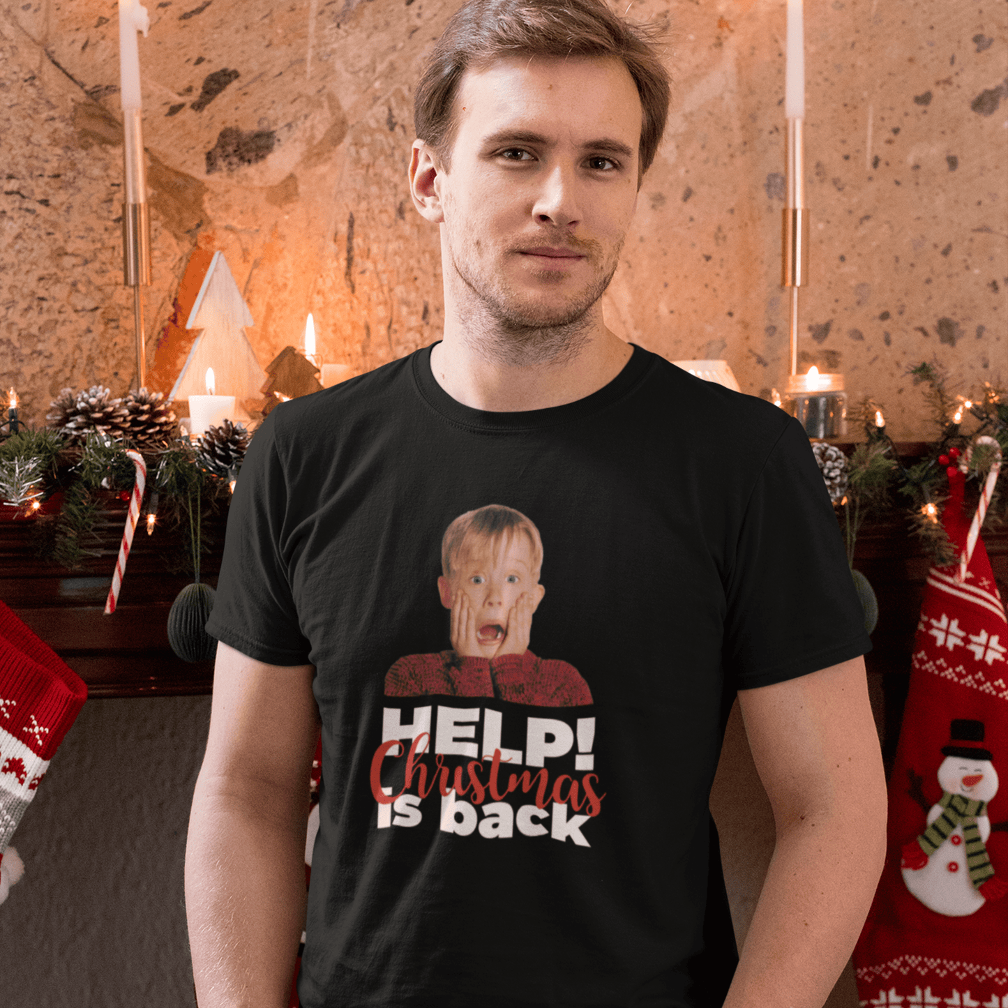 Vánoční tričko - Help, Christmas Is Back