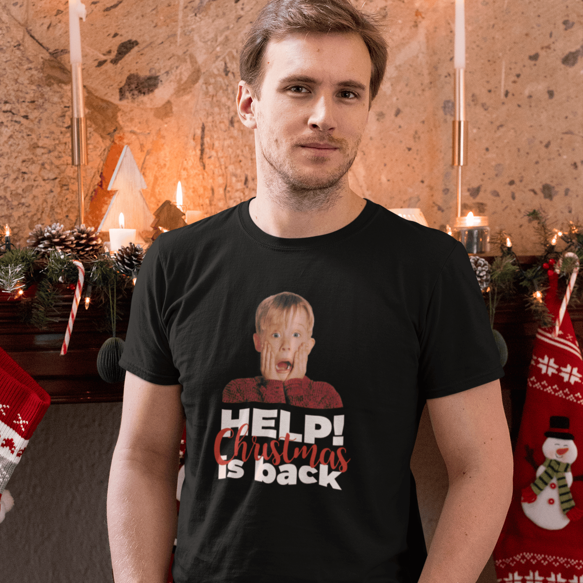 Vánoční tričko - Help, Christmas Is Back