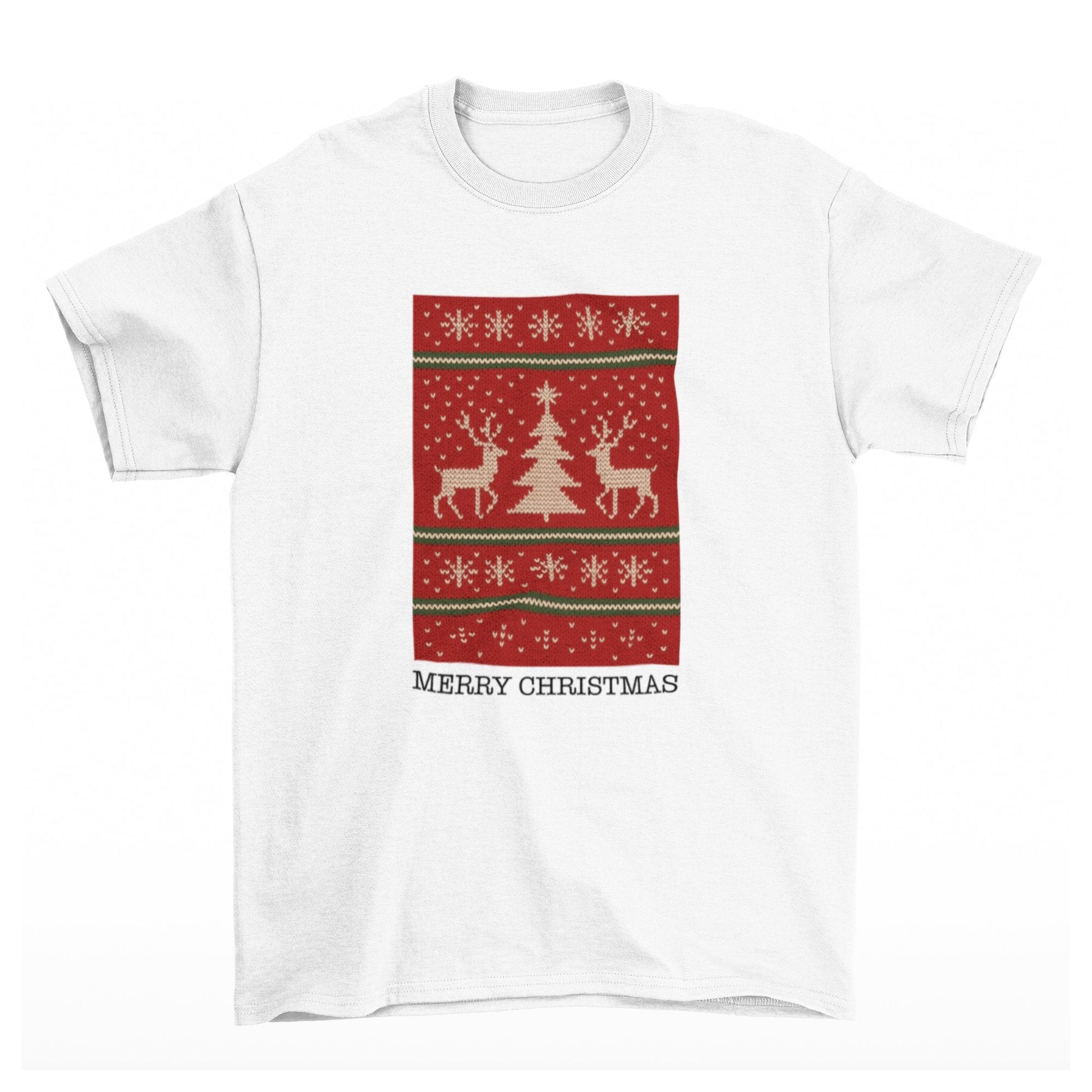 Vánoční tričko Merry Christmass se vzorem