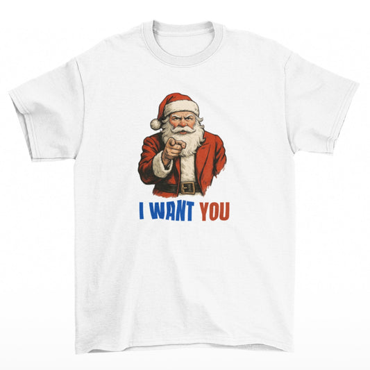 Vánoční tričko Santa Claus I want you