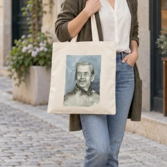 Plátěná taška Václav Havel – akvarel Tereza O.