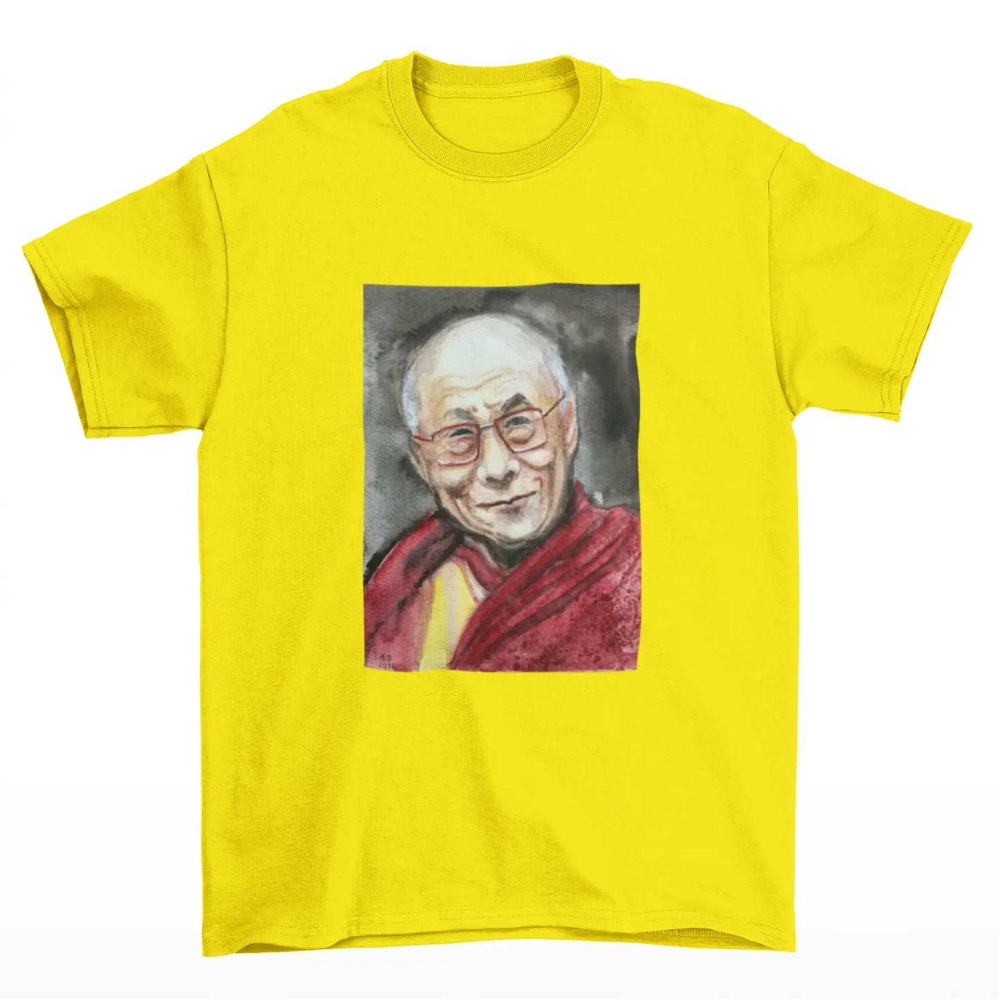 Tričko s portrétem Dalai Lamy - akvarel Tereza O.